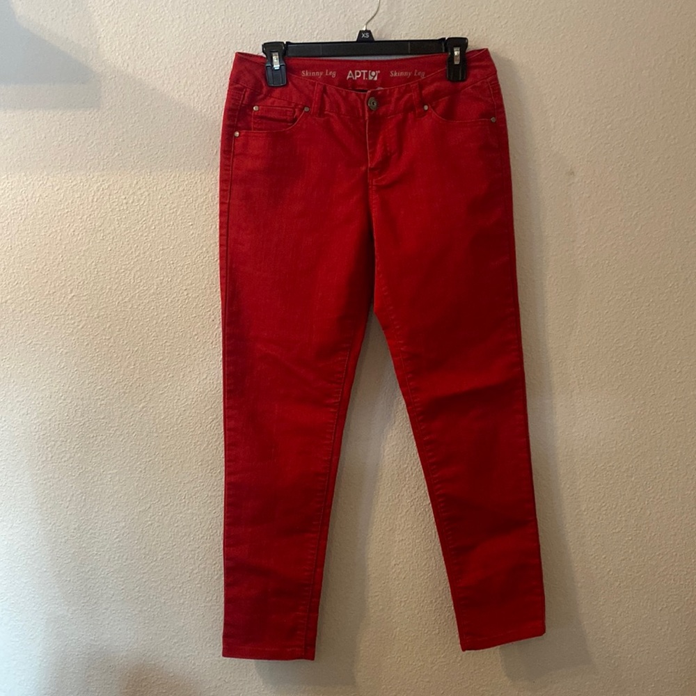 Apt. 9 skinny leg red jeans size 4R